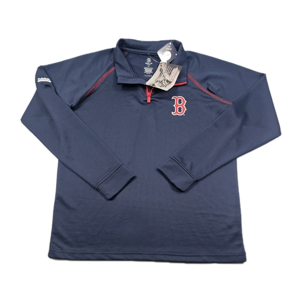 Boston Red Sox Youth L Or Women's S 1/4 Zip Pullover MLB Genuine Merchandise